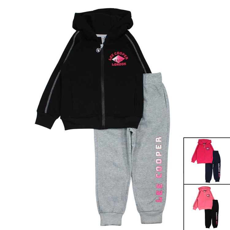 Picture of LC12193- LEE COOPER GIRLS FLEECY HOODY TRACKSUIT